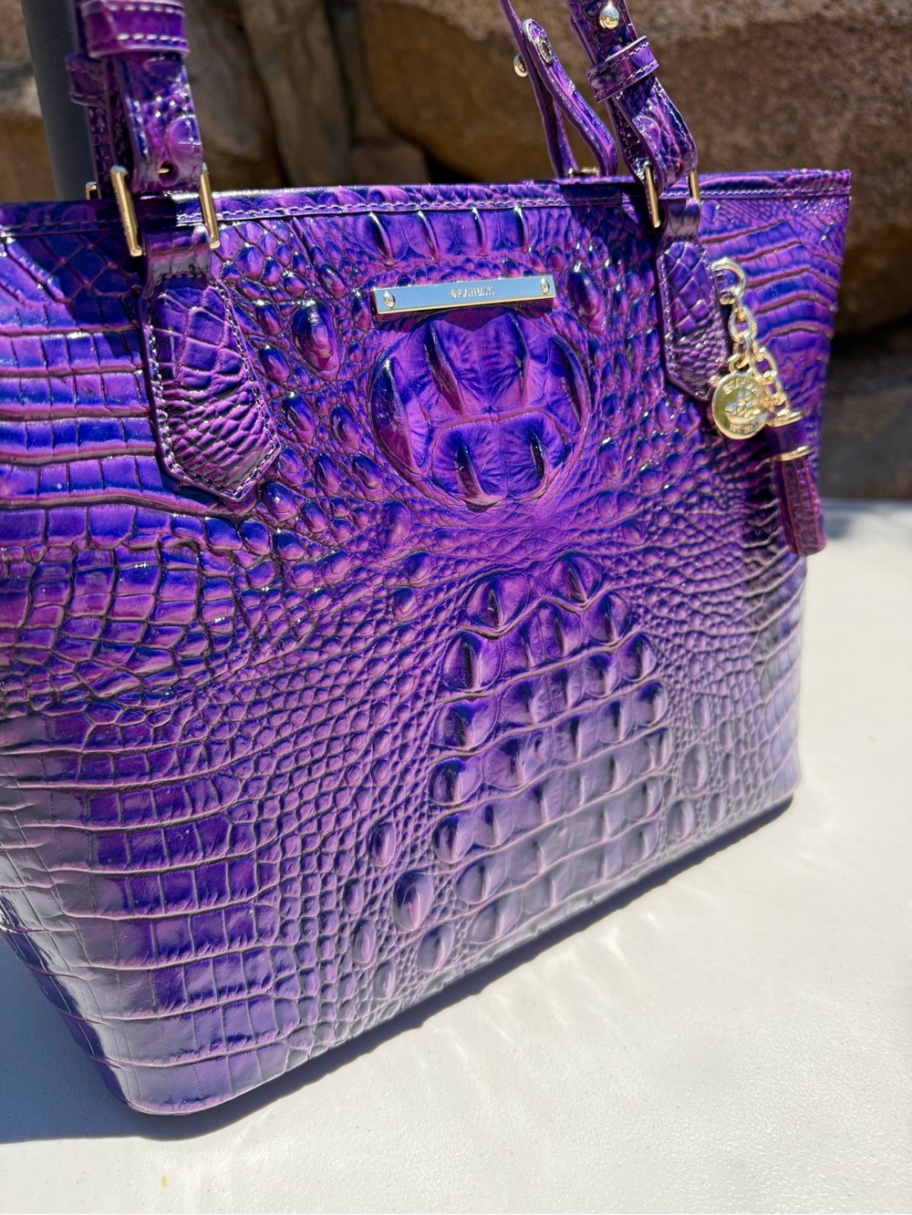 Brahmin Royal purple medium Asher nwt beautiful eye - Picture 3 of 7